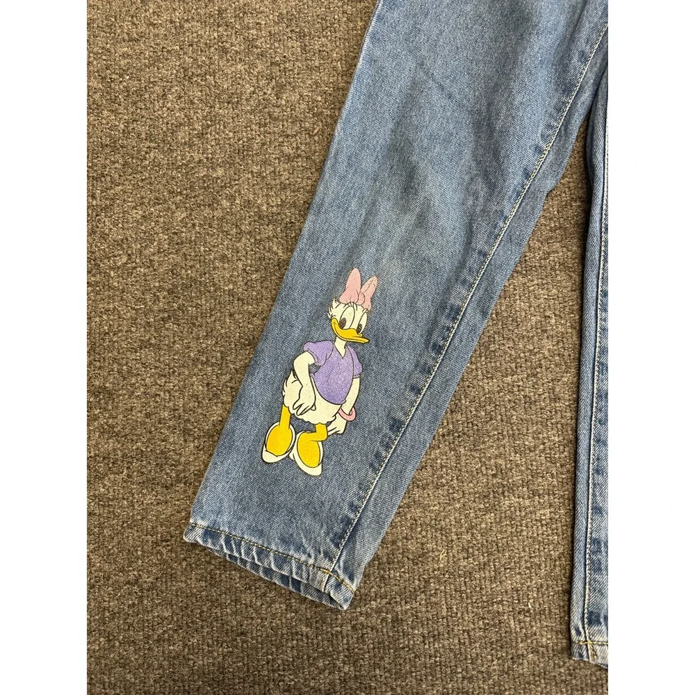 Vintage Disney Mickey & Friends Kids Jeans Girls Size 7-8y Minnie Daisy Duck